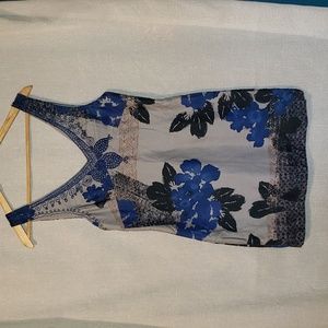 Free People blue and gray floral mini dress UGC